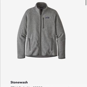 Mens large Patagonia Full Zip Better Sweater Stonewash